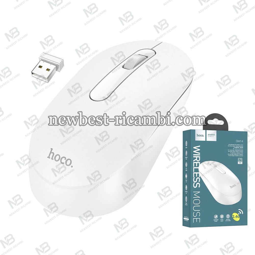 Wireless Mouse Hoco GM14 1200DPI White in Blister