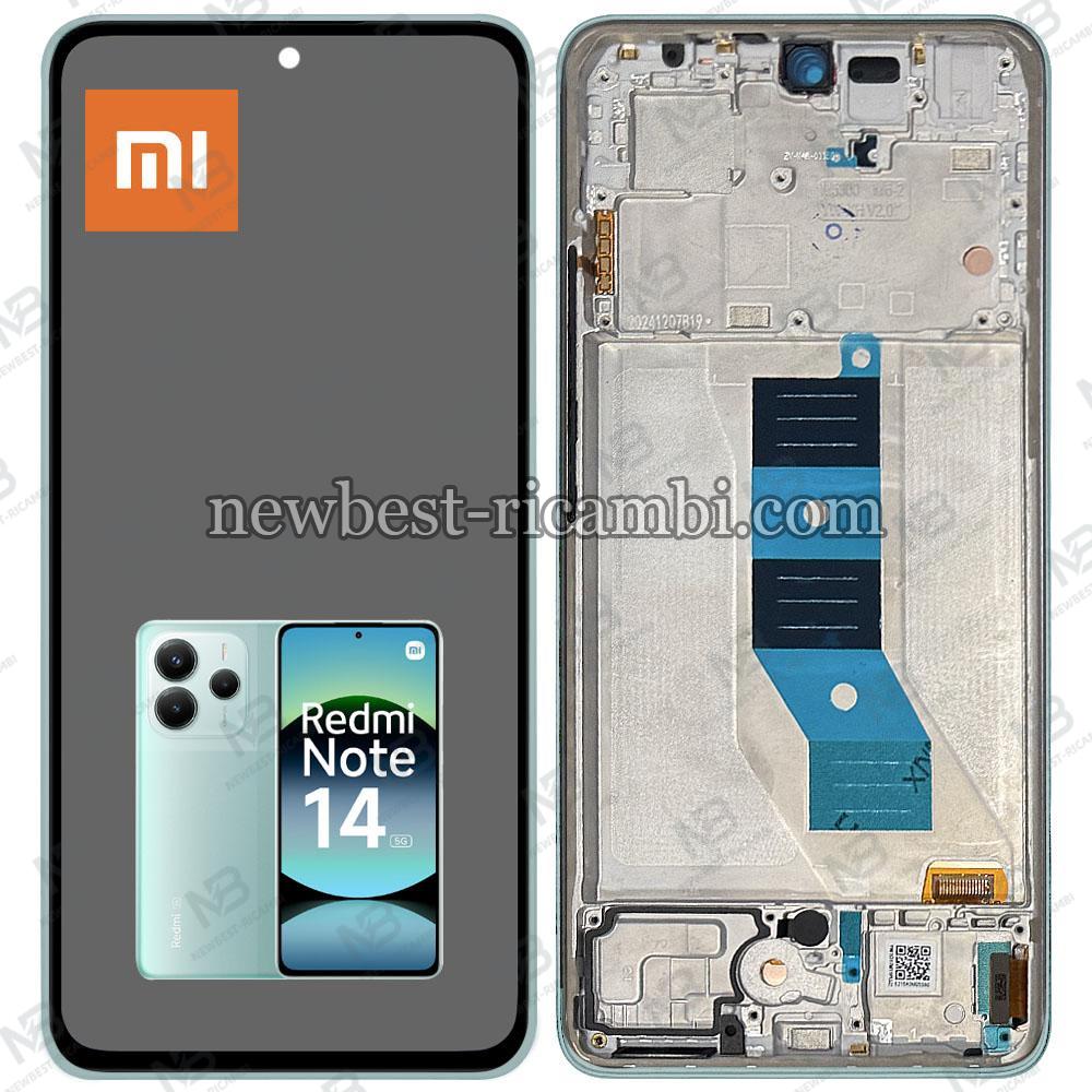 Xiaomi Redmi Note 14 5G Touch + Lcd + Frame Coral Green Service Pack