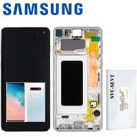 Samsung Galaxy S10 G973F Touch + Lcd + Frame White Service Pack