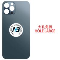 iPhone 12 Pro Max back cover glass camera hole large blue