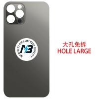 iPhone 12 Pro Max back cover glass camera hole large black
