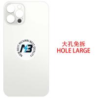 iPhone 12 Pro Max back cover glass camera hole large white