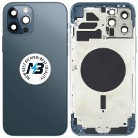 iPhone 12 Pro Max back cover with frame blue OEM