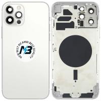 iPhone 12 Pro Max Back Cover With Frame Silver OEM