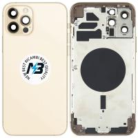 iPhone 12 Pro Max Back Cover With Frame Gold OEM