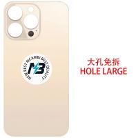 iPhone  13 Pro Back Cover Glass Hole Large Gold