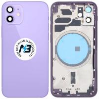iPhone 12 Mini Back Cover With Frame Purple OEM