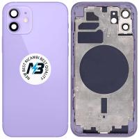 iPhone 12 Back Cover With Frame Purple OEM
