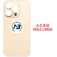 iPhone 14 Pro Max Back Cover Glass Hole Large Gold