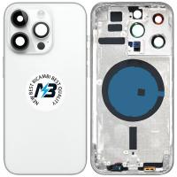 iPhone 14 Pro Back Cover + Frame White / Silver