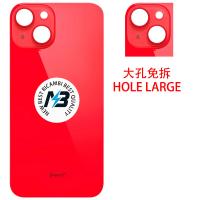 iPhone 14 Back Cover Glass Hole Large Red