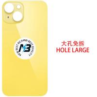 iPhone 14 Plus Back Cover Glass Hole Large Yellow