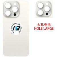 iPhone 15 Pro Back Cover Glass Hole Large White