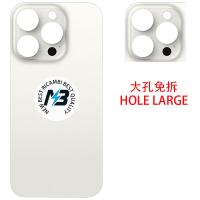 iPhone 15 Pro Max Back Cover Glass Hole Large White