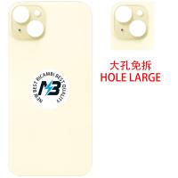 ​iPhone 15 Plus Back Cover Glass Hole Large Yellow