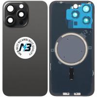 iPhone 15 Pro Max Back Cover With Frame Black