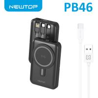 NEWTOP PB46 POWER BANK STAND FAST CHARGING PD MAGSAFE CON CAVI 10000MAH NERO
