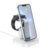 Wireless Charger Hoco CW43 3in1 10W 2.1A White In Blister