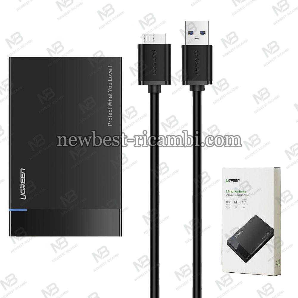 HDD / SSD Enclosure UGREEN US221 for SATA 2.5inch USB 3.2 Black in Blister