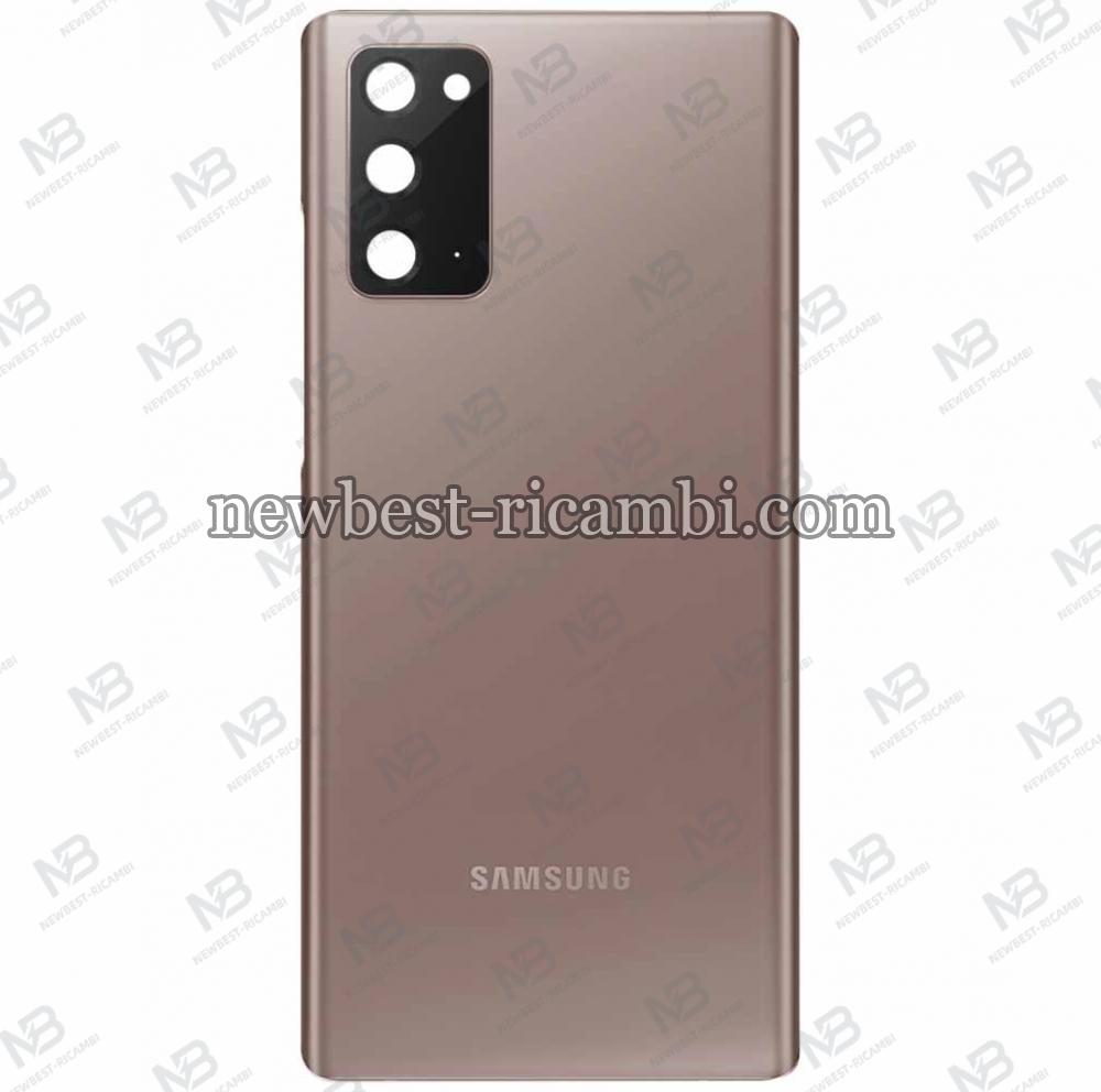 Samsung Galaxy Note 20 N980 N981 Back Cover + Camera Glass Brown AAA