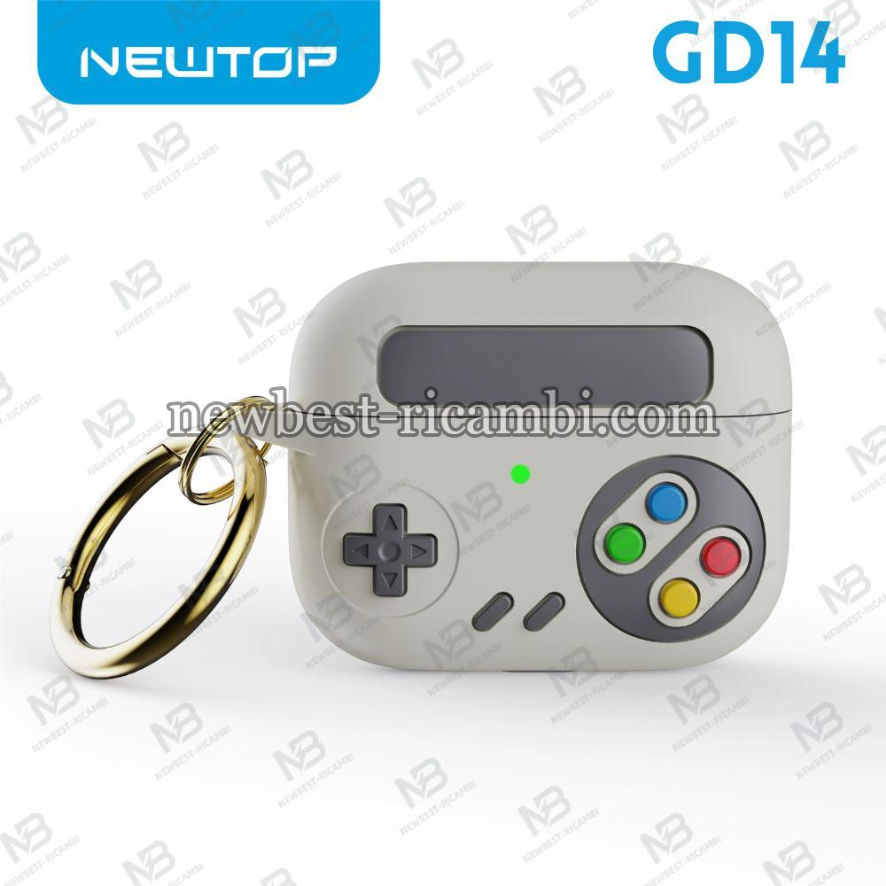 NEWTOP GD14 HANDHELD GAME CONSOLE DESIGN CUSTODIA AIRPODS 4 (Airpods 4 - Bianco)