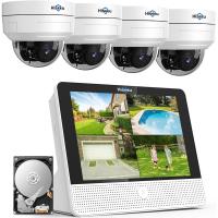 Hiseeu 4K Outdoor Dome Security Camera System In Blister