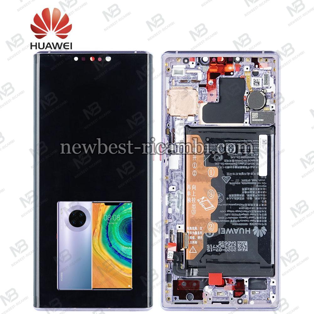 Huawei Mate 30 Pro Touch + Lcd + Frame + Battery Silver Service Pack