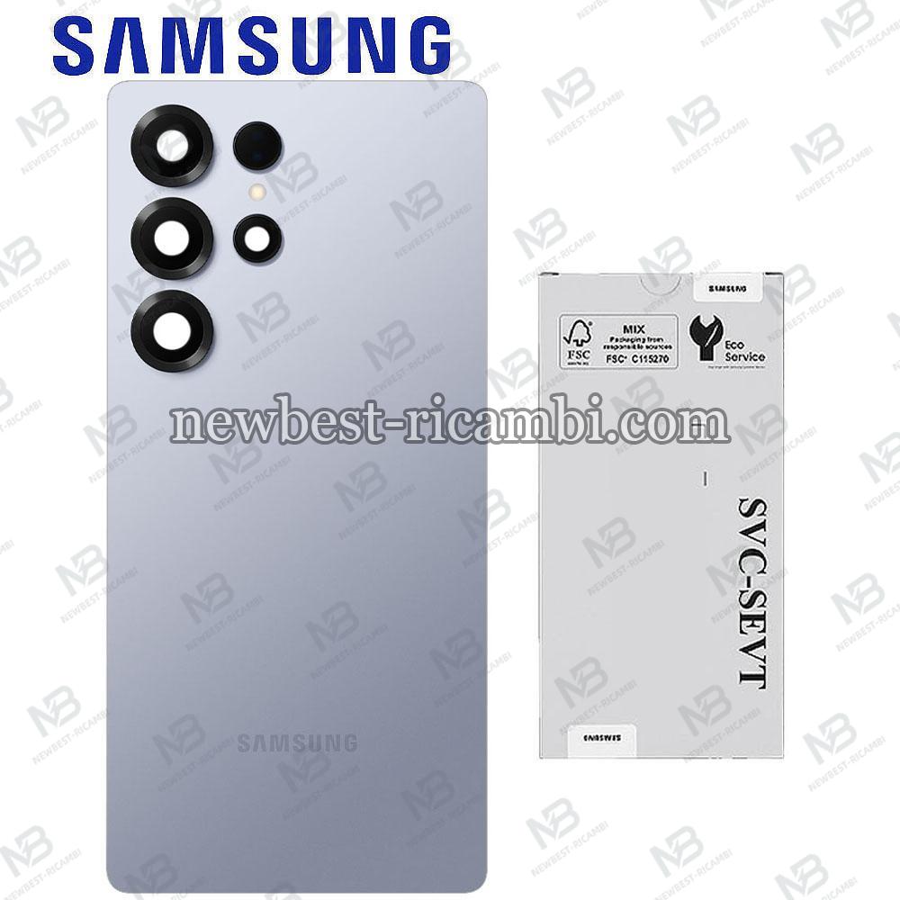 Samsung Galaxy S25 Ultra S938 Back Cover + Camera Glass Silver Blue Service Pack
