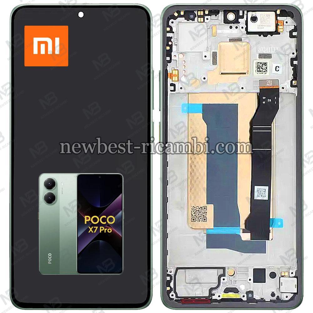 Xiaomi Poco X7 Pro 5G (2412DPC0AG / 2412DPC0AI) Touch + Lcd + Frame Green Service Pack