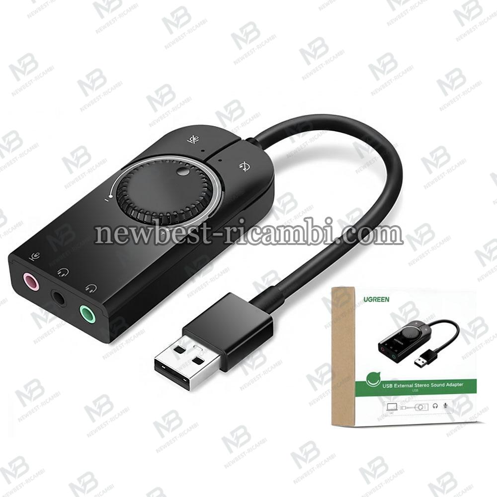 External Sound Card UGREEN CM129 3 x Jack 3.5mm Black in Blister