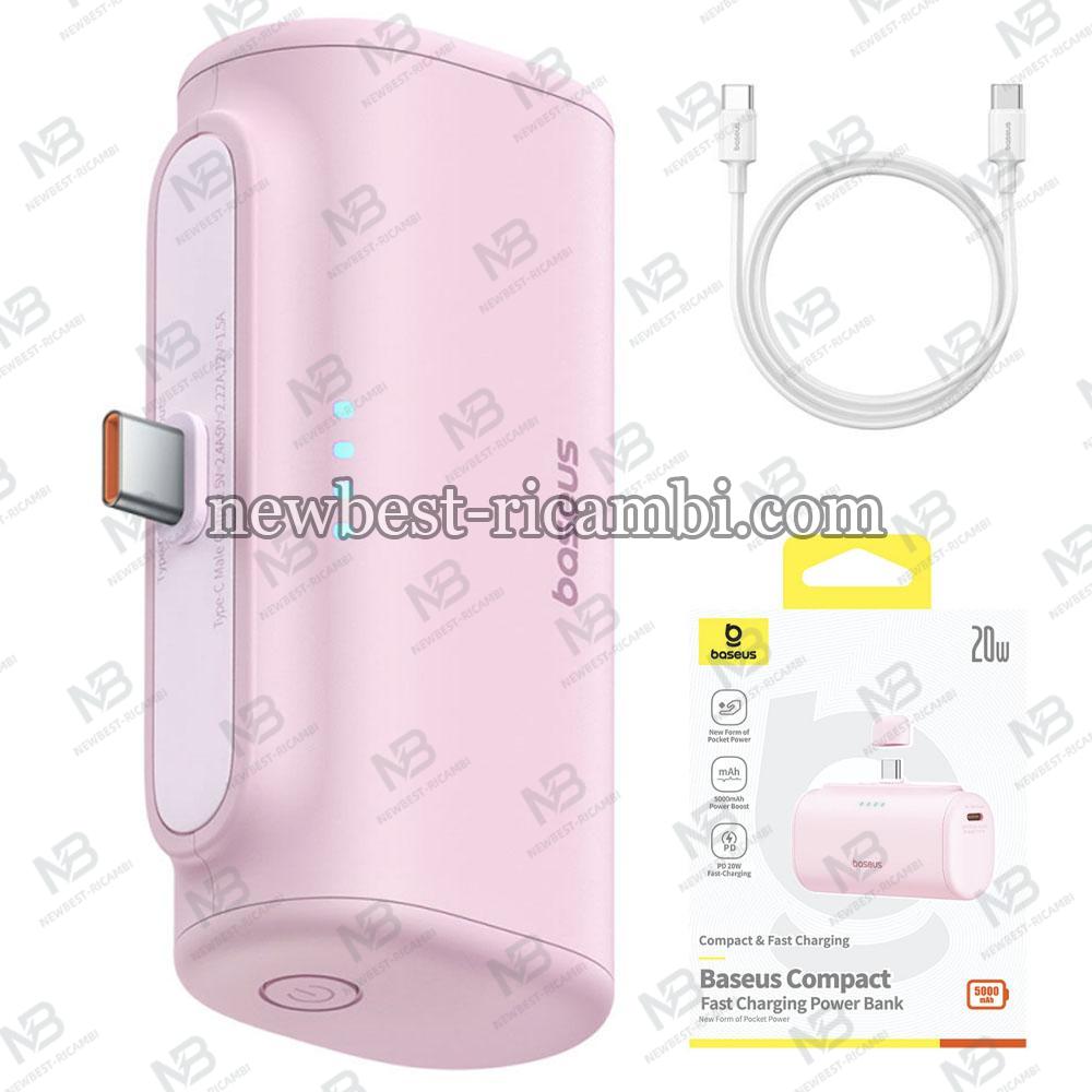 Powerbank Baseus Compact USB-C Version 5000mAh 20W PD Pink P10068306413-00 in Blister