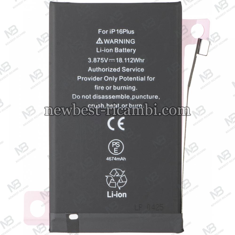 Battery for Apple iPhone 16 Plus 4674mAh Capacity
