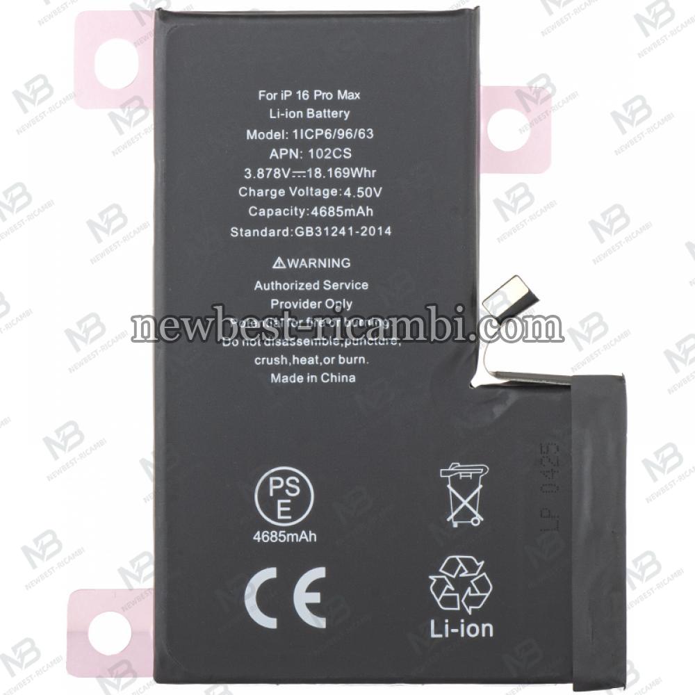 Battery for Apple iPhone 16 Pro Max 4685mAh Capacity