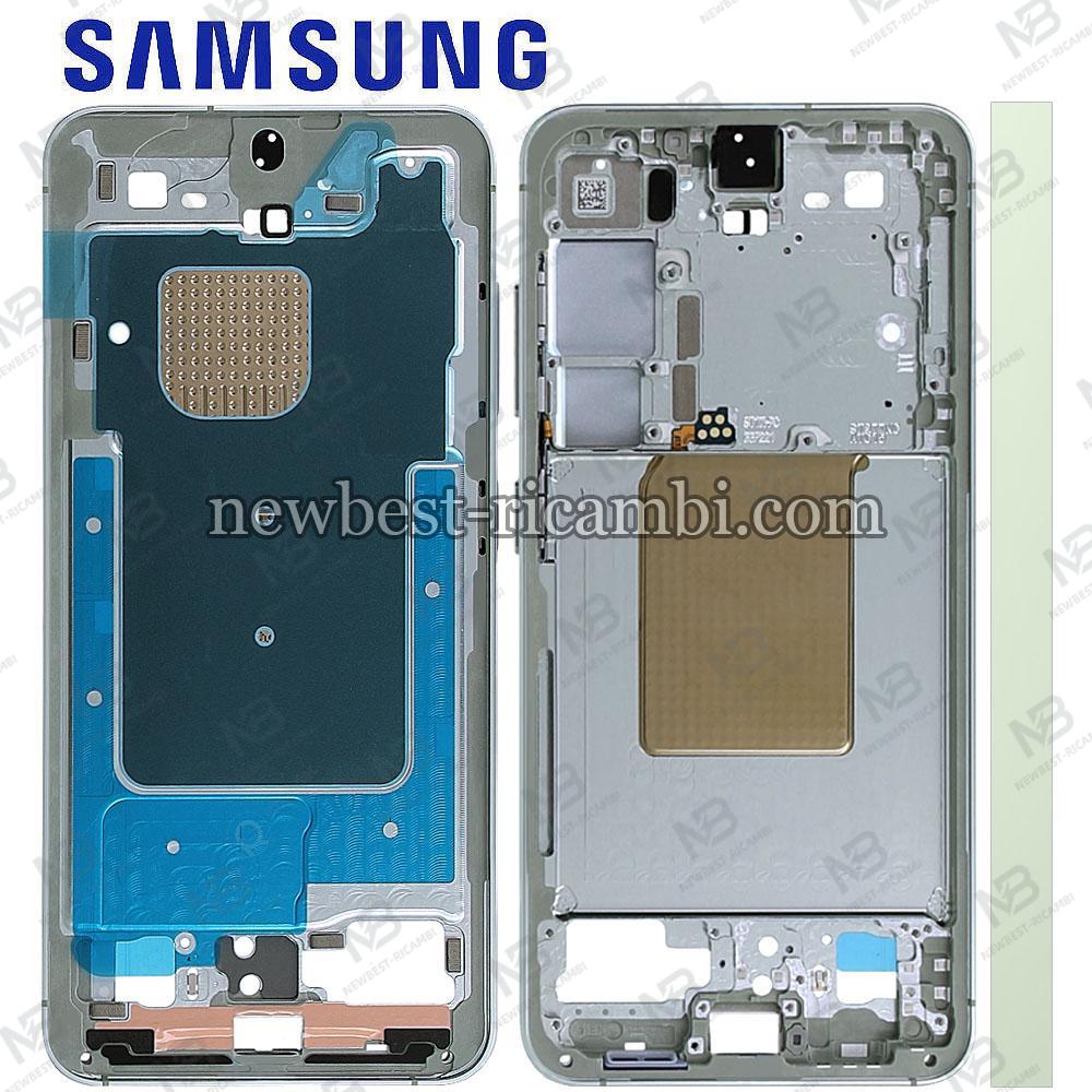 Samsung Galaxy S24 S921 Middle Frame + Side Key Green Service Pack