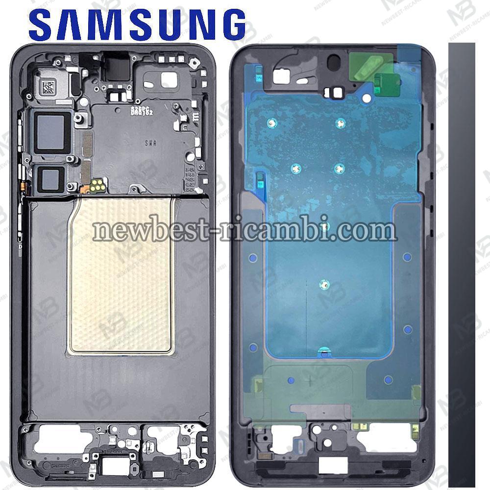 Samsung Galaxy S25+ S936 Middle Frame + Side Key Blue Black Service Pack