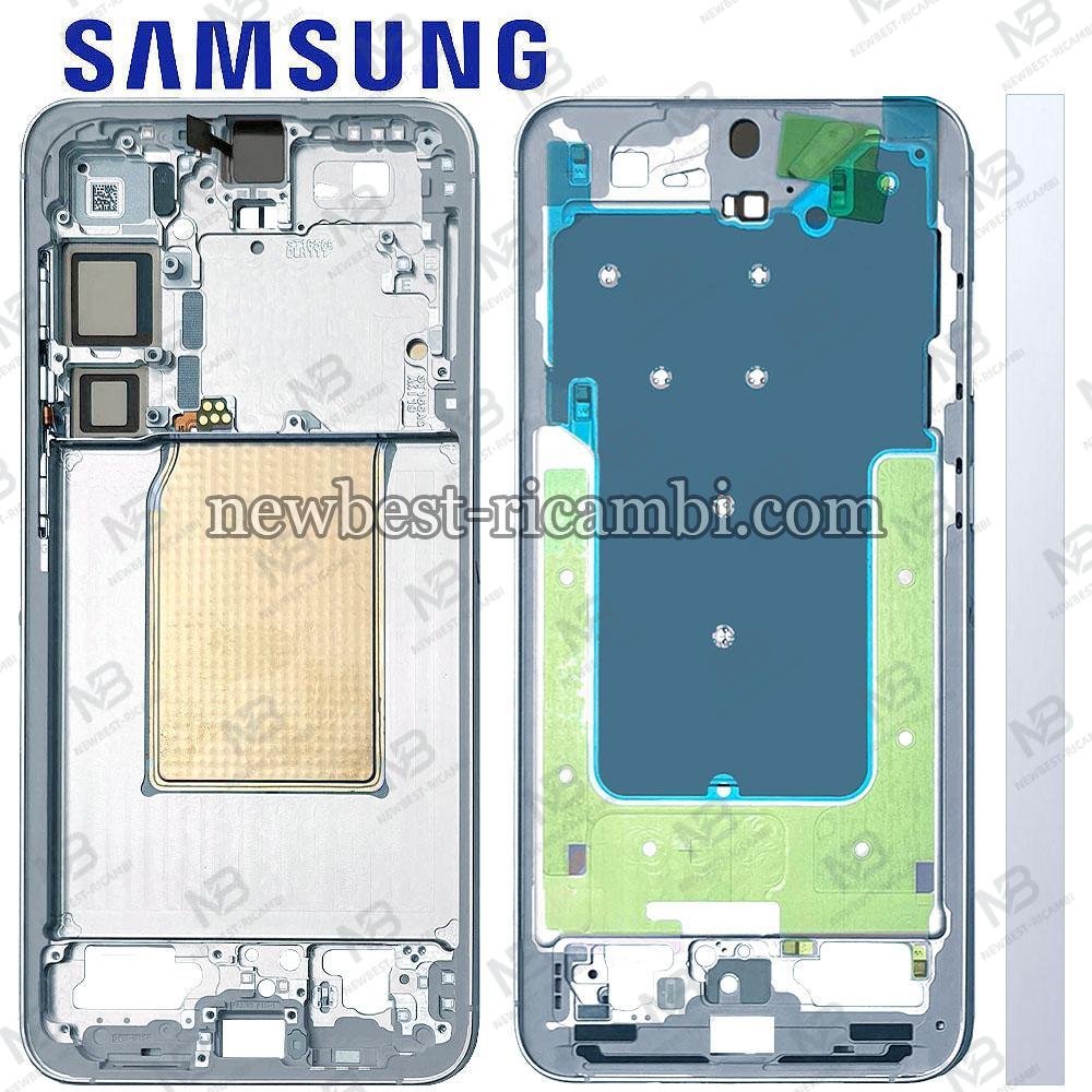 Samsung Galaxy S25+ S936 Middle Frame + Side Key Icy Blue Service Pack