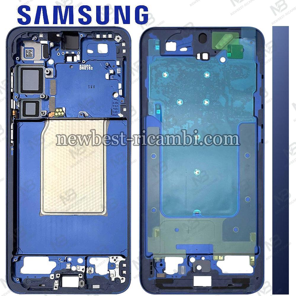 Samsung Galaxy S25+ S936 Middle Frame + Side Key Navy Service Pack