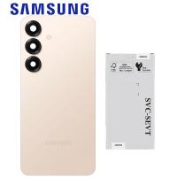 Samsung Galaxy S25 S931 Back Cover + Camera Glass Pink Gold Service Pack