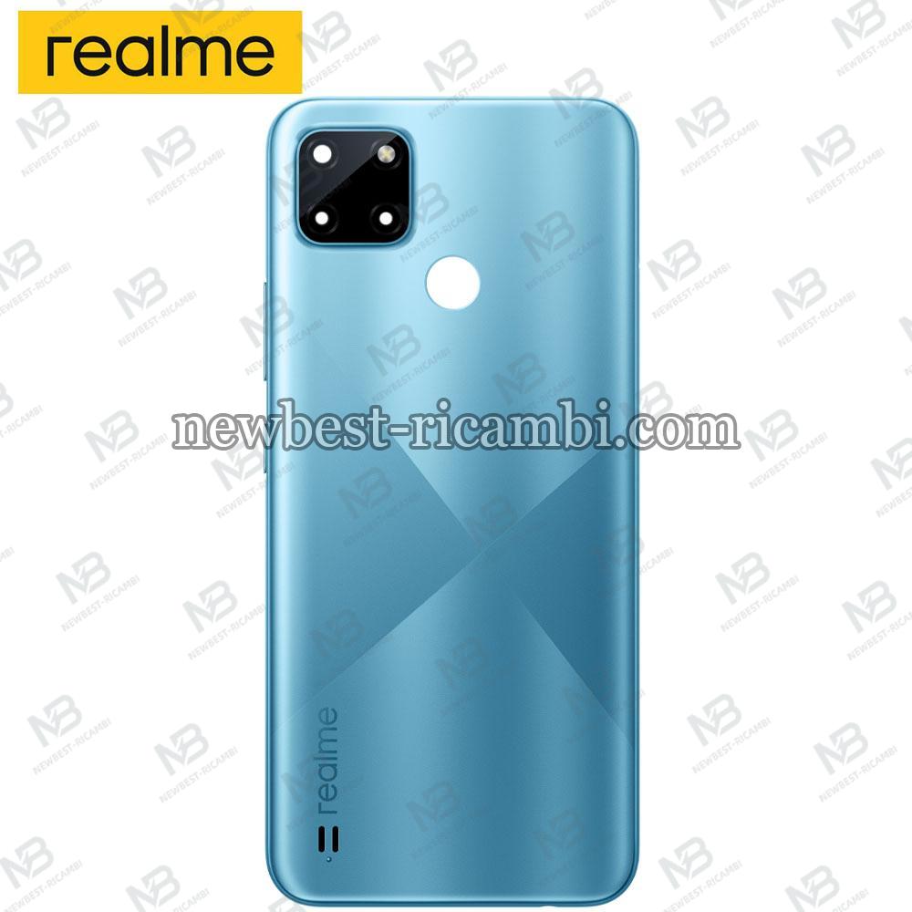 Realme C21Y RMX3263 Back Cover + Camera Glass Blue Service Pack