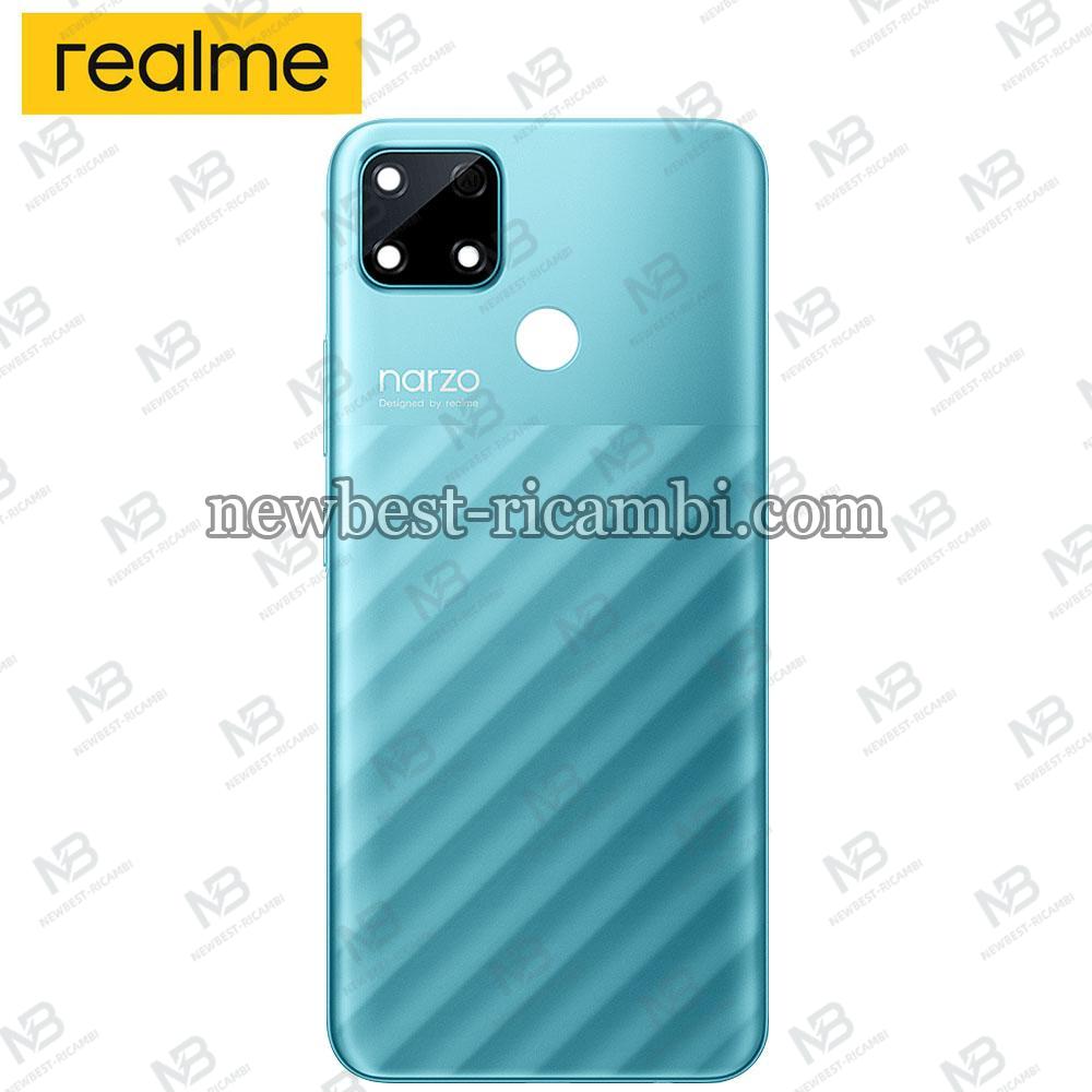 Realme Narzo 30A (RMX3171) Back Cover Laser Blue Service Pack