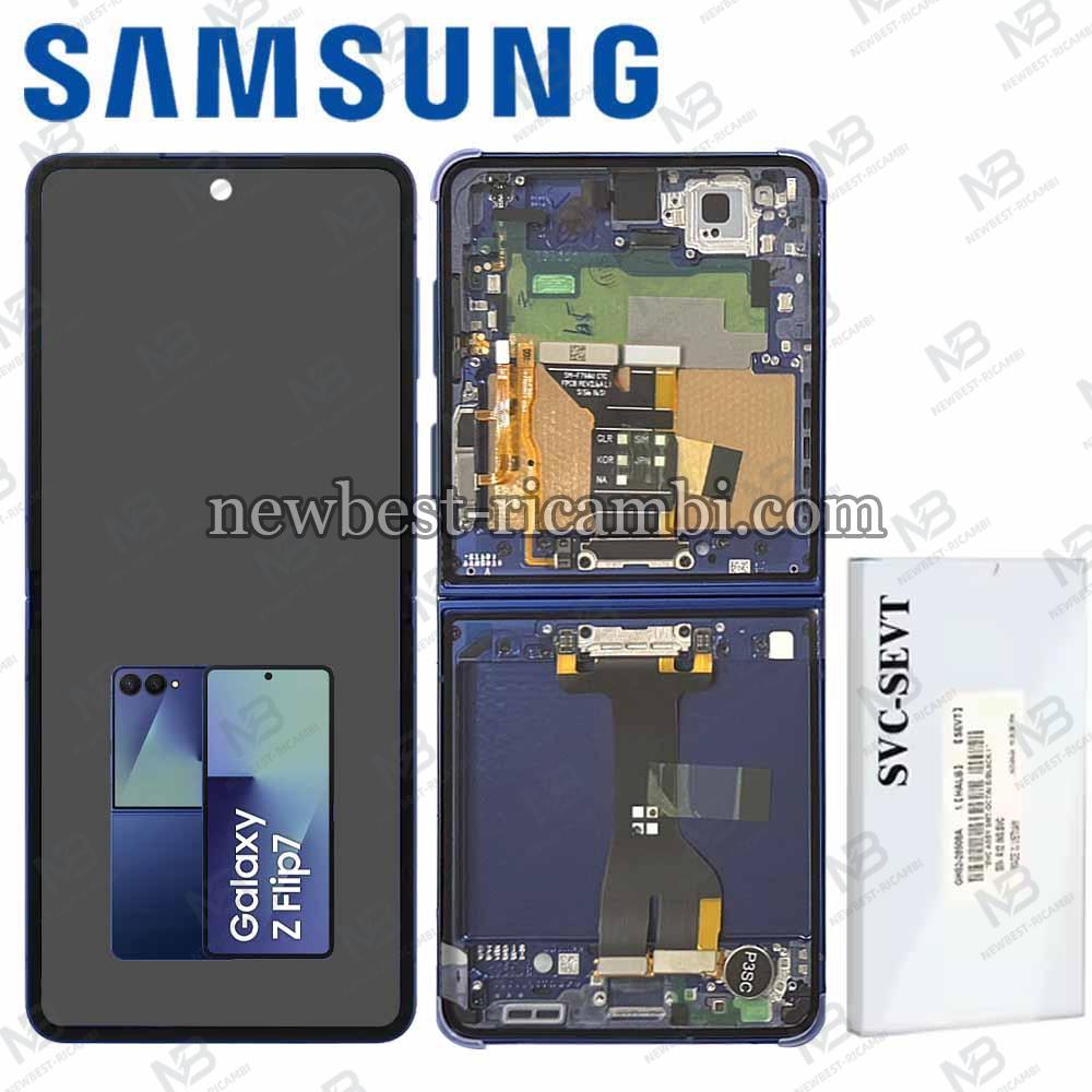 Samsung Galaxy Z Flip 7 F766 Touch + Lcd + Frame Blue Service Pack