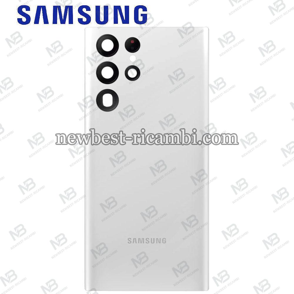 Samsung Galaxy S22 Ultra S908B Back Cover + Camera Glass White Service Pack
