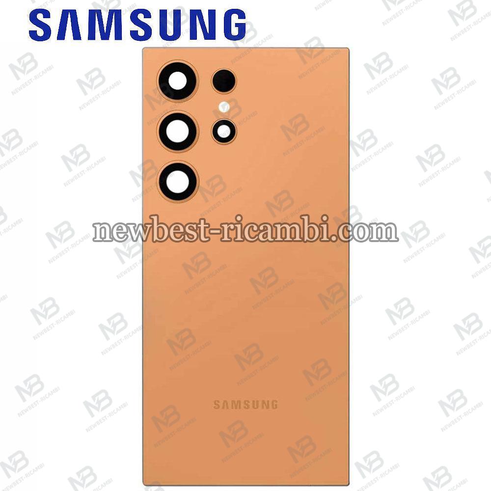 Samsung Galaxy S24 Ultra S928 Back Cover + Camera Glass Orange Service Pack