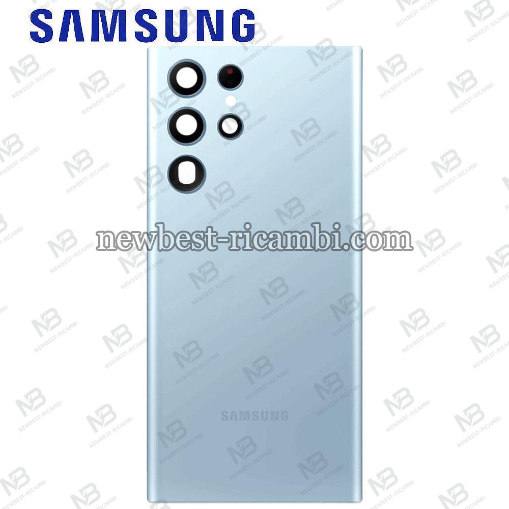 Samsung Galaxy S22 Ultra S908B Back Cover + Camera Glass Blue Service Pack