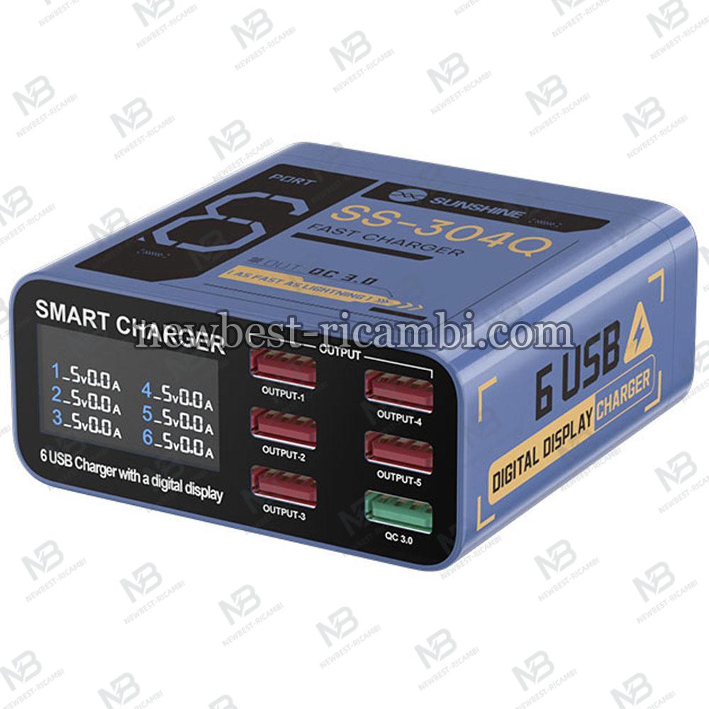 Desktop Charger Sunshine SS-304Q 30W 3.5A 6 x USB-A Blue