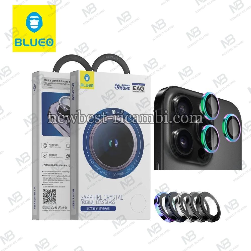 Blueo Sapphire PVD Steel Camera Ring NPB29 For iPhone 17 Pro / 17 Pro Max Colorful In Blister