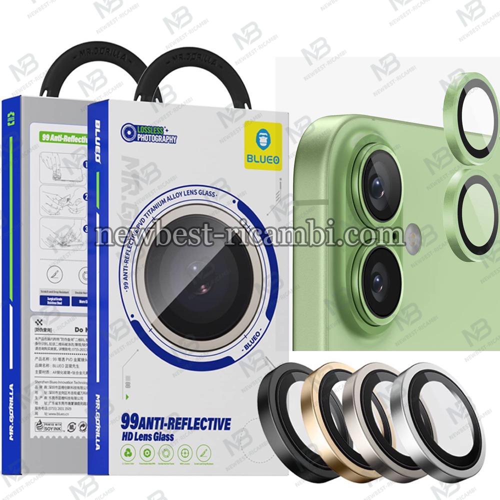 Blueo Sapphire PVD Steel Camera Ring NPB29 For iPhone 17 Green In Blister