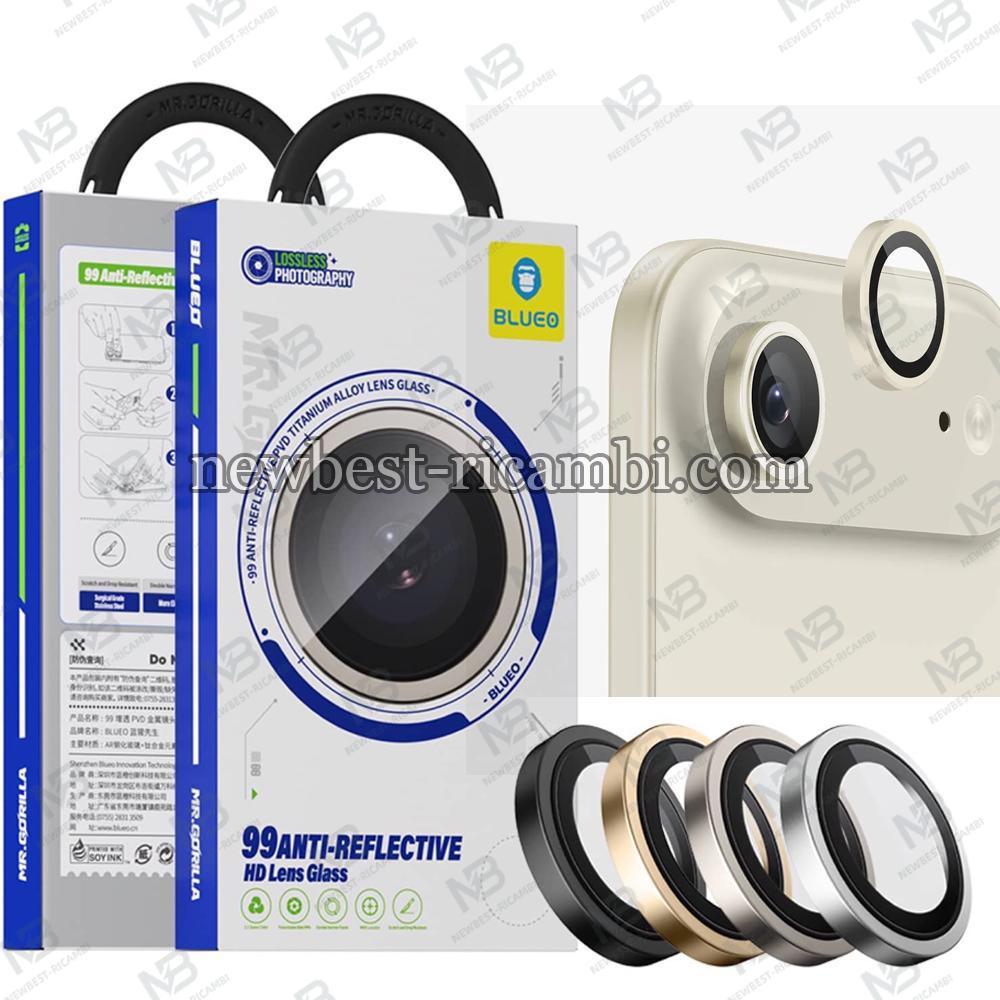 Blueo Sapphire PVD Steel Camera Ring NPB29 For iPhone 17 Air Gold In Blister