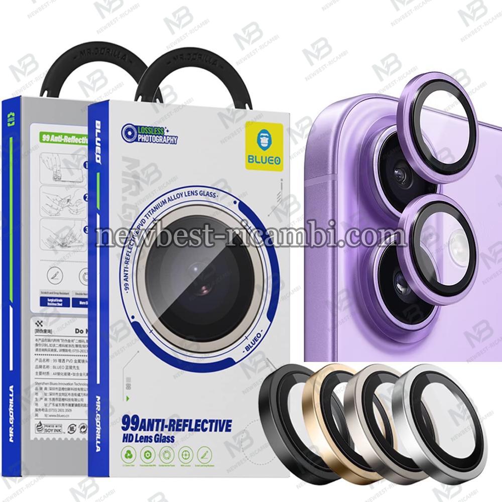 Blueo Sapphire PVD Steel Camera Ring NPB29 For iPhone 17 Purple In Blister