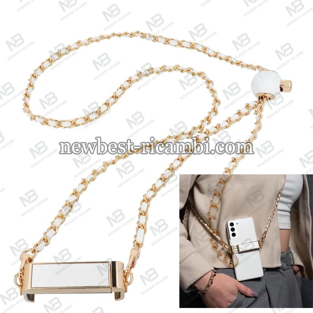 Chain / Rope with holder GLAMOUR Fit All Models 80MM Max Width WHITE In Blister